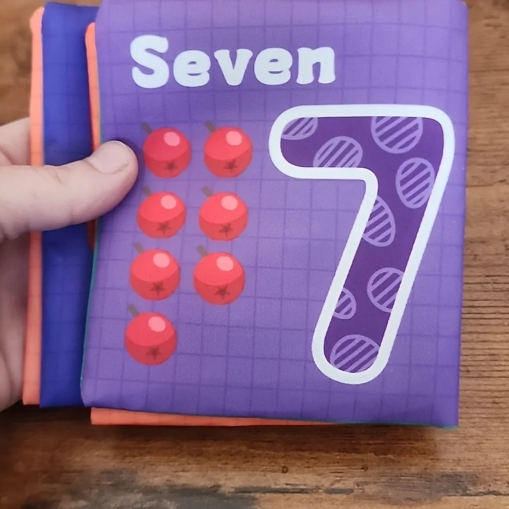 Colorful Number Soft Book 1pc Montessori Themed Tear Resistant Cloth & Washable